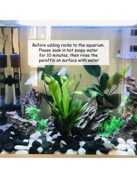 Piedras Negras Pulidas FANTIAN 0.91 kg para Jardín y Acuario Piedras Negras Pulidas FANTIAN 0.91 kg para Jardín y Acuario