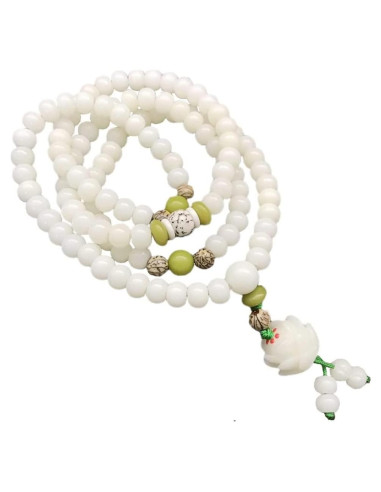 Pulsera de Meditación de Jade Bodhi 108 Cuentas para Yoga