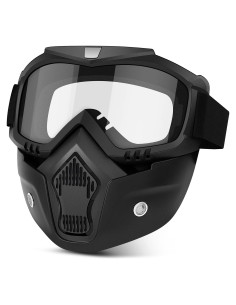 Gafas de Motocicleta BELINOUS con Máscara Facial Removible