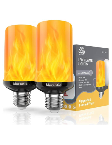 Bombillas LED de Llama Morsatie - Efecto Fuego - Paquete de 2