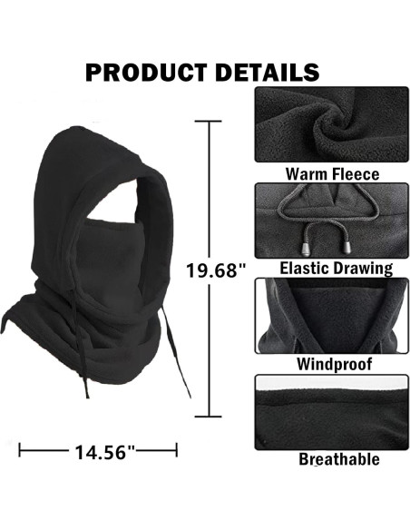 Mascarilla Balaclava Invierno Forro Polar Unisex a Prueba de Viento