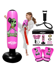 Saco de Boxeo Inflable Rekavary 1.60 m con Guantes y Bomba