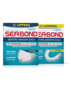 Sellos Adhesivos para Dentaduras Sea Bond Secure Multipack - 60 Unidades