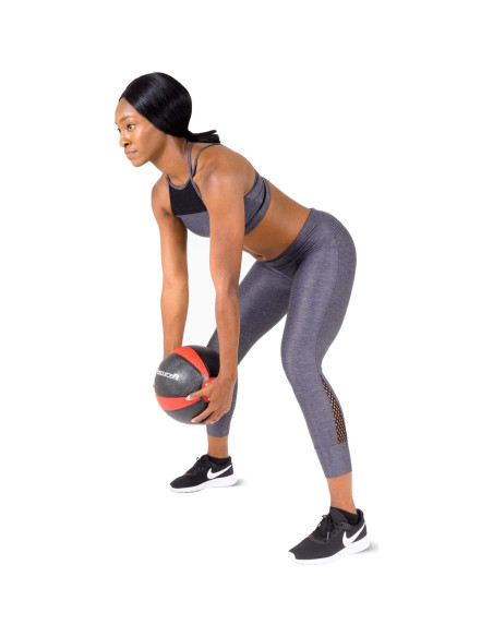 Balón Medicinal ProsourceFit 4.5 kg Rojo/Negro para Entrenamiento