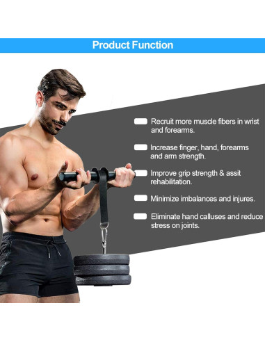 Rodillo de Muñeca y Antebrazo Yamyshine - Ejercitador de Fuerza