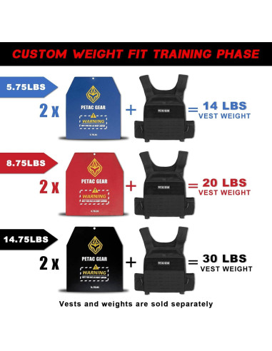 Chaleco Táctico con Peso Ajustable PETAC GEAR - Entrenamiento Resistencia