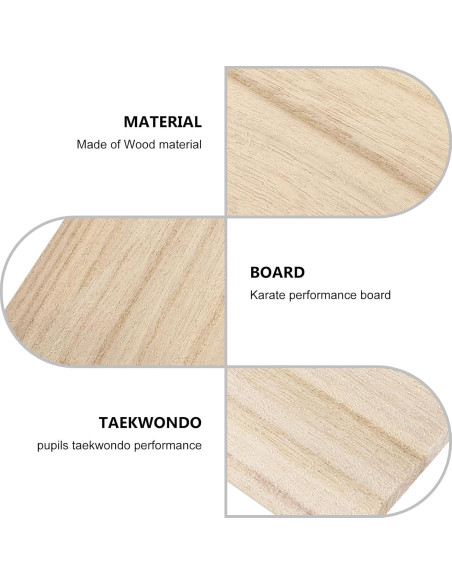 10 Tableros de Rompimiento Taekwondo Veemoon 30x20x0.6cm