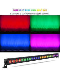 Barra de Luz LED LaluceNatz 24 LEDs 96W RGBA para Eventos 2