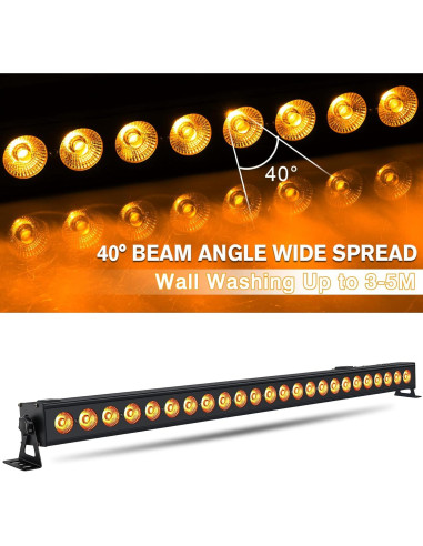 Barra de Luz LED LaluceNatz 24 LEDs 96W RGBA para Eventos