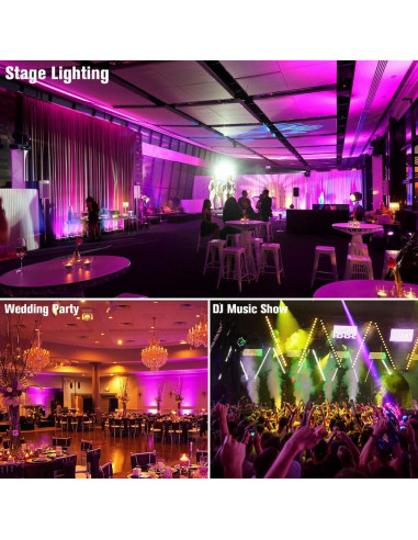 Barra de Luz LED LaluceNatz 24 LEDs 96W RGBA para Eventos