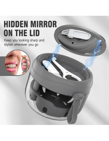 Caja de Baño para Dentaduras NETCEEM, Estuche Portátil 9.4cm