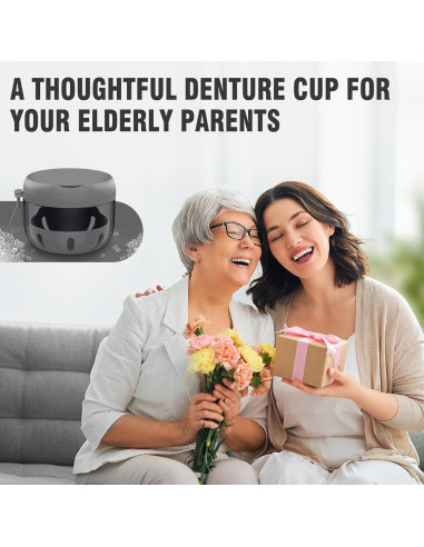 Caja de Baño para Dentaduras NETCEEM, Estuche Portátil 9.4cm