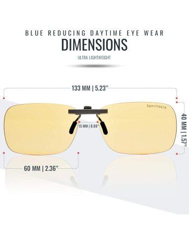 Gafas Clip-On Bloqueo Luz Azul Biorhythm Spectra479