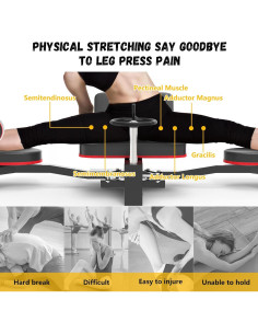 Máquina de Estiramiento de Piernas Rigel R1, 100 kg, Acero 2
