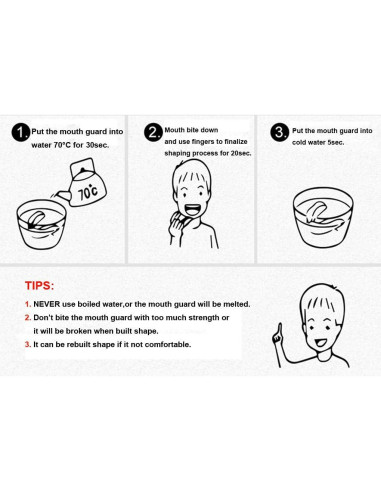 4 Protectores Bucales Moldeables Zooshine Chroma para Deportes