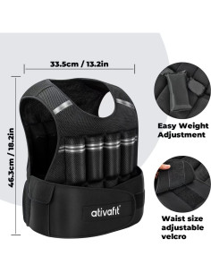 Chaleco con peso ajustable Ativafit 9.97 kg para entrenamiento 2