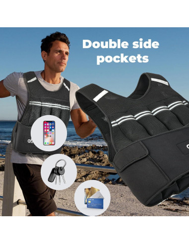 Chaleco con peso ajustable Ativafit 9.97 kg para entrenamiento