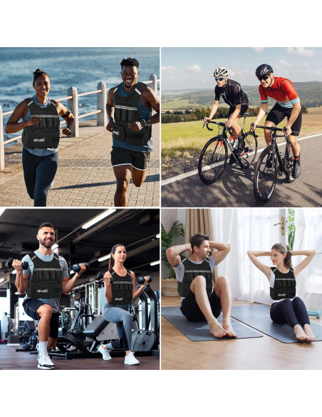 Chaleco con peso ajustable Ativafit 9.97 kg para entrenamiento