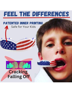 Protector Bucal Deportivo Juvenil Oral Mart - Bandera Americana 2