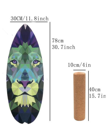Tabla de Equilibrio para Surf Interior Asktom 77.9 cm Fitness