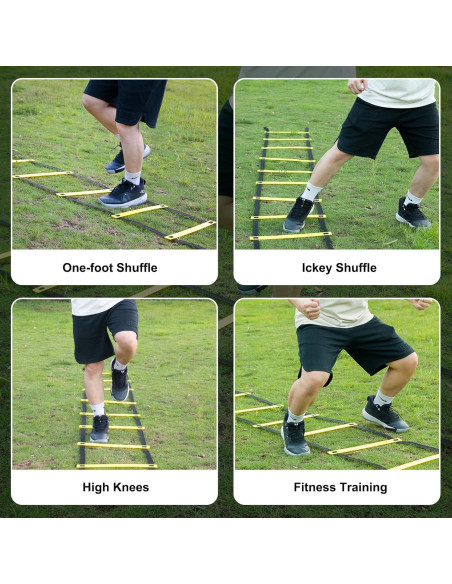 Juego de Entrenamiento de Fútbol MIVERYEA - Escalera de Agilidad 6.1m