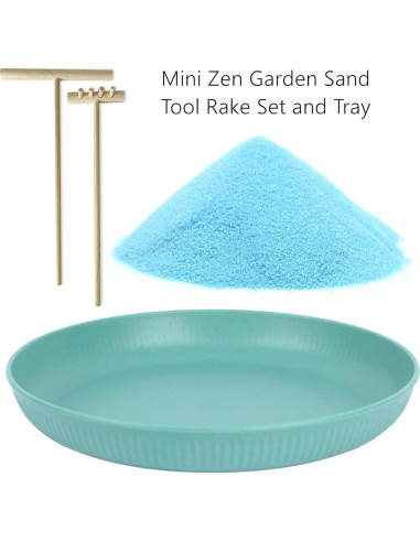 Mini Jardín Zen de Escritorio Jardín Zen Azul 22.5 cm
