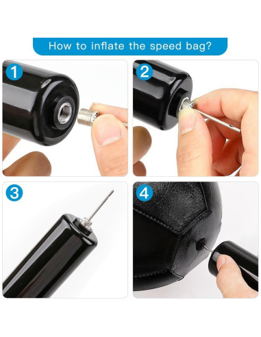 Bolsa de Velocidad de Cuero BeneLabel con Inflador y Soporte