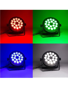 SHEHDS Luz Par LED 18x12W RGBW Efecto Wash DMX512 2