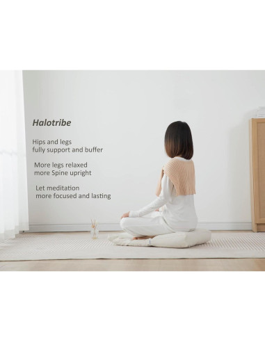 Cojín de Meditación 2-en-1 Halotribe Almohada y Zabuton 50x70cm