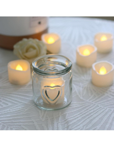 iZAN 6 Velas LED Sin Llama con Batería, Color Blanco Crema