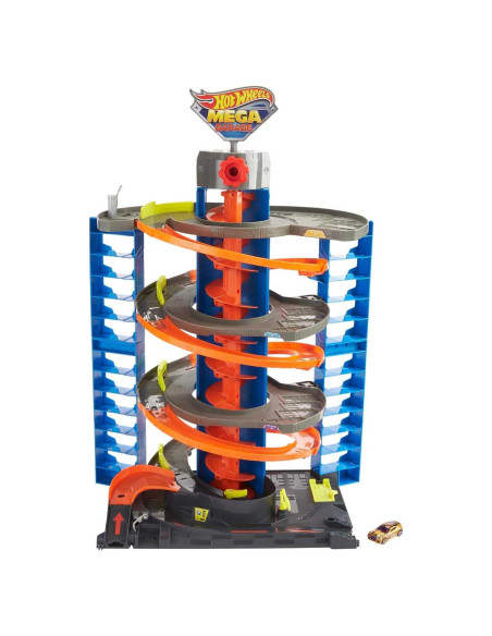 Juego de Garaje Mega Hot Wheels City con Elevador y 60 Autos