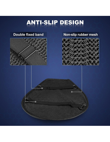 Cojín de Gel Plegable para Asiento de Motocicleta SKYJDM Grande