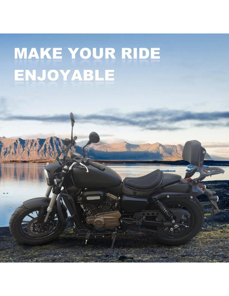 Cojín de Gel Plegable para Asiento de Motocicleta SKYJDM Grande