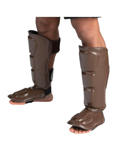 Protectores de Espinillas Sanabul Battle Forged Marrón XL