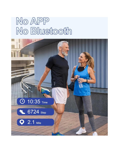 Reloj de Fitness GRV S1 Negro Impermeable Contador Pasos