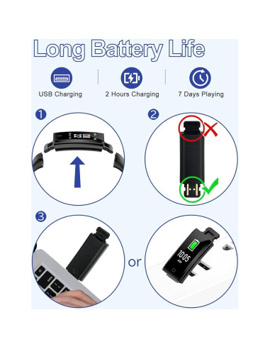 Reloj de Fitness GRV S1 Negro Impermeable Contador Pasos