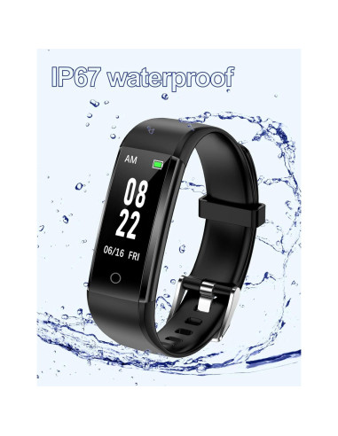 Reloj de Fitness GRV S1 Negro Impermeable Contador Pasos