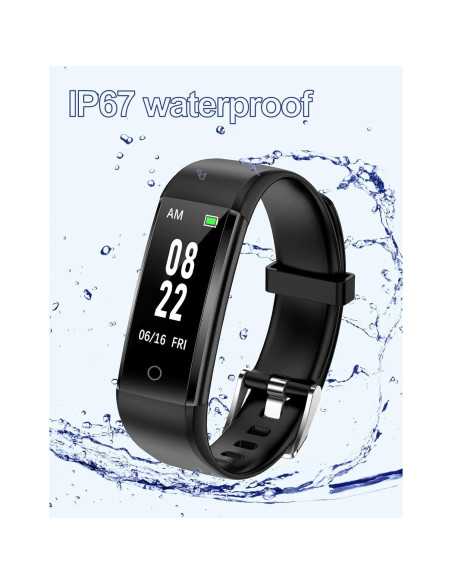 Reloj de Fitness GRV S1 Negro Impermeable Contador Pasos