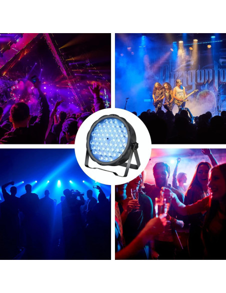 BETOPPER Luz Par LED 54 x 1.5W RGB DMX para Fiestas