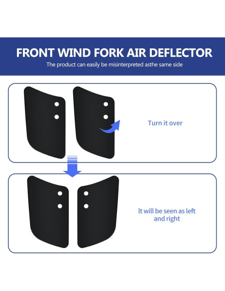 Deflectores de Viento para Horquilla Delantera Aferrizu - Negro