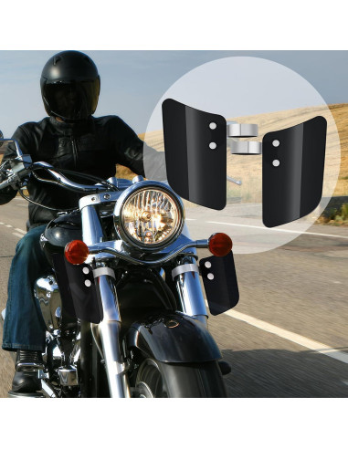 Deflectores de Viento para Horquilla Delantera Aferrizu - Negro