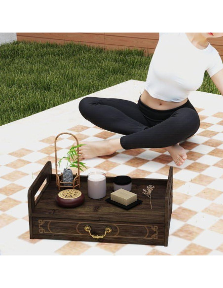 Mesa de Altar ikare de Bambú 51.8x24.9x28 cm con Cajón