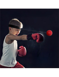 Bola de Reflexión de Boxeo AHUKARUR con Protección y Elástica 2