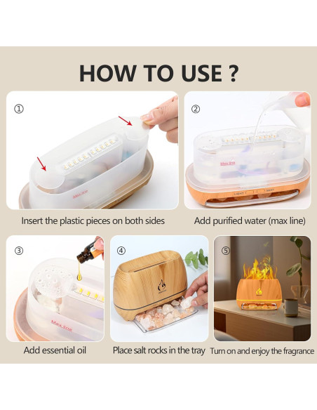 Difusor de Aceite Esencial Serravine con 12 Aceites y Sal Difusor de Aceite Esencial Serravine con 12 Aceites y Sal