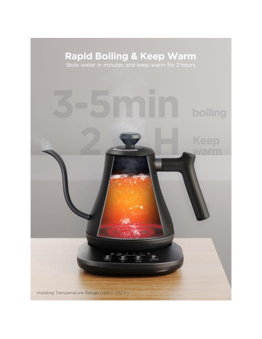 Hervidor Eléctrico Govee H7170 0.8L Control WiFi 1200W