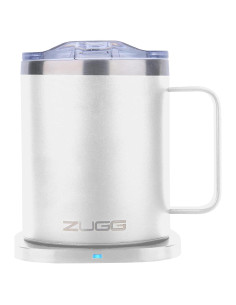 Taza Calentadora ZUGG Aislada 355ml con Cargador Qi Blanco