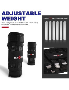 Pesas de Muñeca y Tobillo Ajustables LEKRO 4.99 kg 2