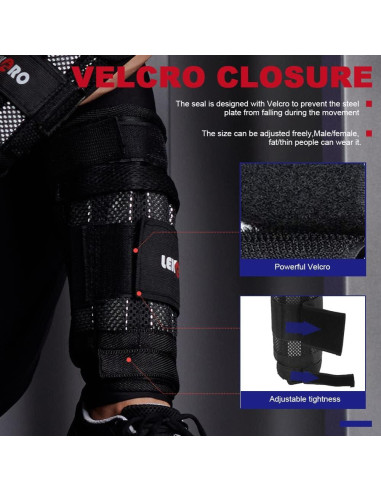 Pesas de Muñeca y Tobillo Ajustables LEKRO 4.99 kg