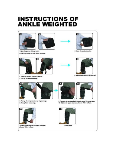 Pesas de Muñeca y Tobillo Ajustables LEKRO 4.99 kg