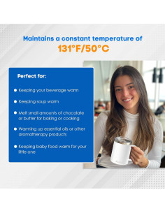 Taza Calentadora ZUGG Aislada 355ml con Cargador Qi Blanco 2